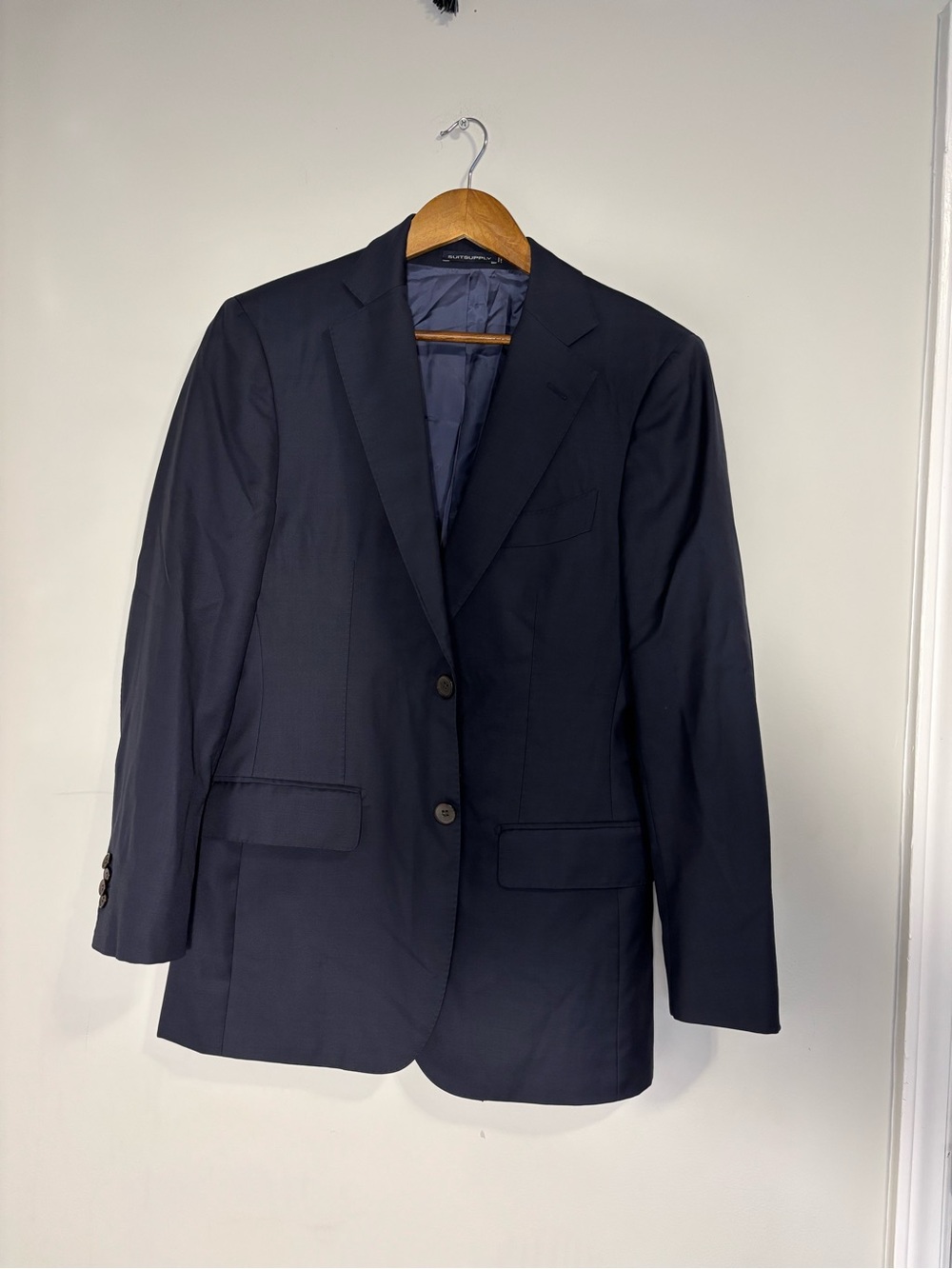 Suitsupply Men's Navy Wool Twill Slim Suit Size 50|40R vitalis barberis canónico